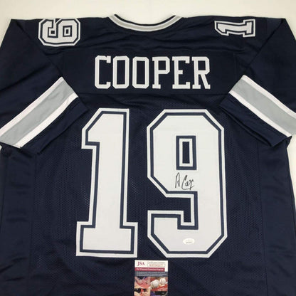 Autographed/Signed Amari Cooper Dallas Dark Blue Football Jersey JSA COA