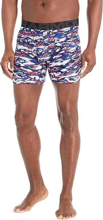 Under Armour Tech 6'' Boxerjock‰Ç Single Seasonal White/Jet Gray XS