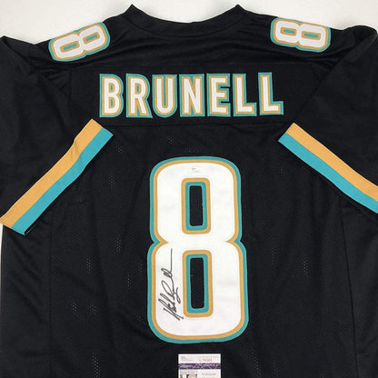 Autographed/Signed Mark Brunell Jacksonville Black Football Jersey JSA COA