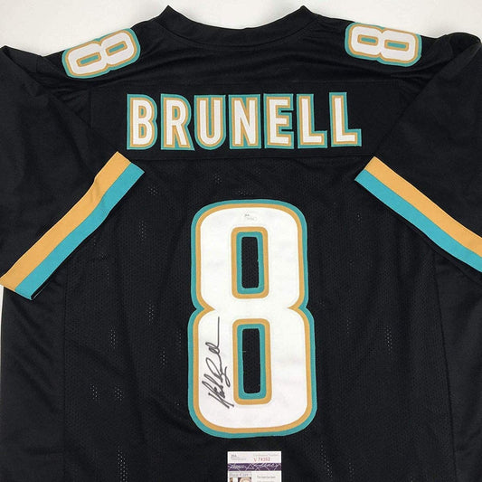 Autographed/Signed Mark Brunell Jacksonville Black Football Jersey JSA COA
