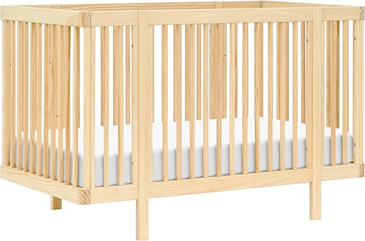 Babyletto Pogo Convertible All-Stages Bassinet, Midi, Full-Size Crib in Blonde, Greenguard Gold Certified, Portable & Adjustable with Conversion Kits and Pads Included