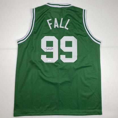Autographed/Signed Tacko Fall Boston Green Basketball Jersey JSA COA