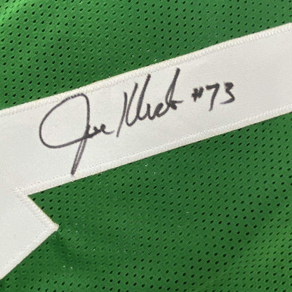 Autographed/Signed Joe Klecko New York Green Football Jersey Beckett BAS COA