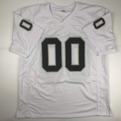 Autographed/Signed Jim Otto HOF 80 Oakland White Football Jersey JSA COA