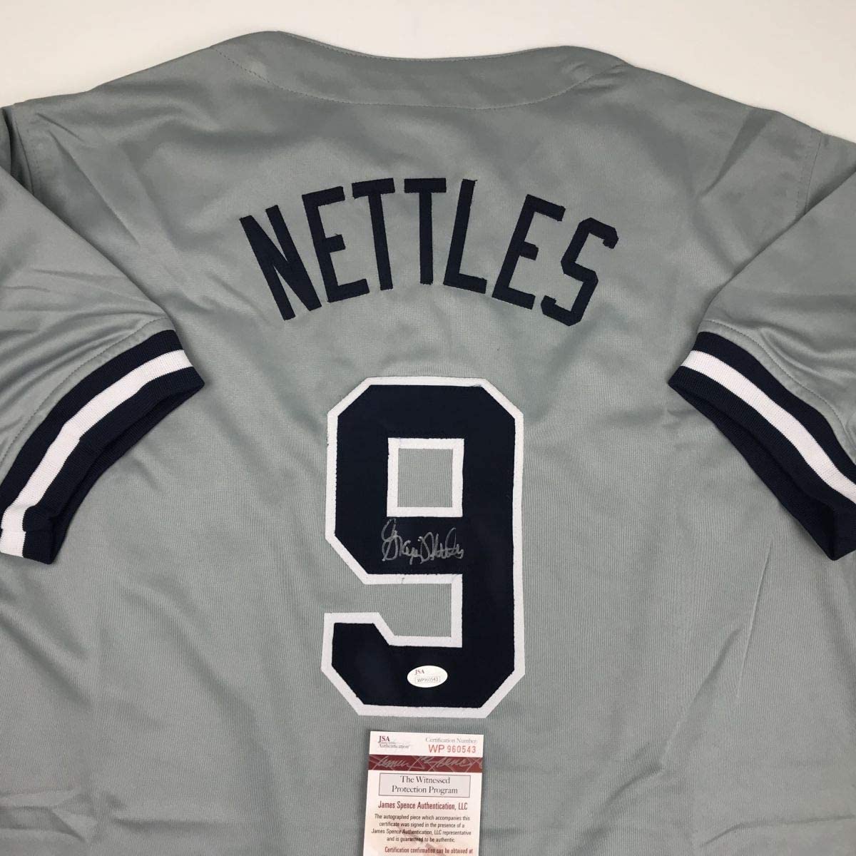 Autographed/Signed Graig Nettles New York Grey Baseball Jersey JSA COA