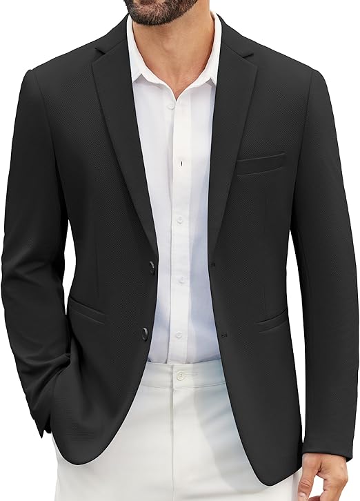 COOFANDY Men's Casual Blazer Slim Fit Suit Jackets Two Button Lightweight Knit Sport Coat