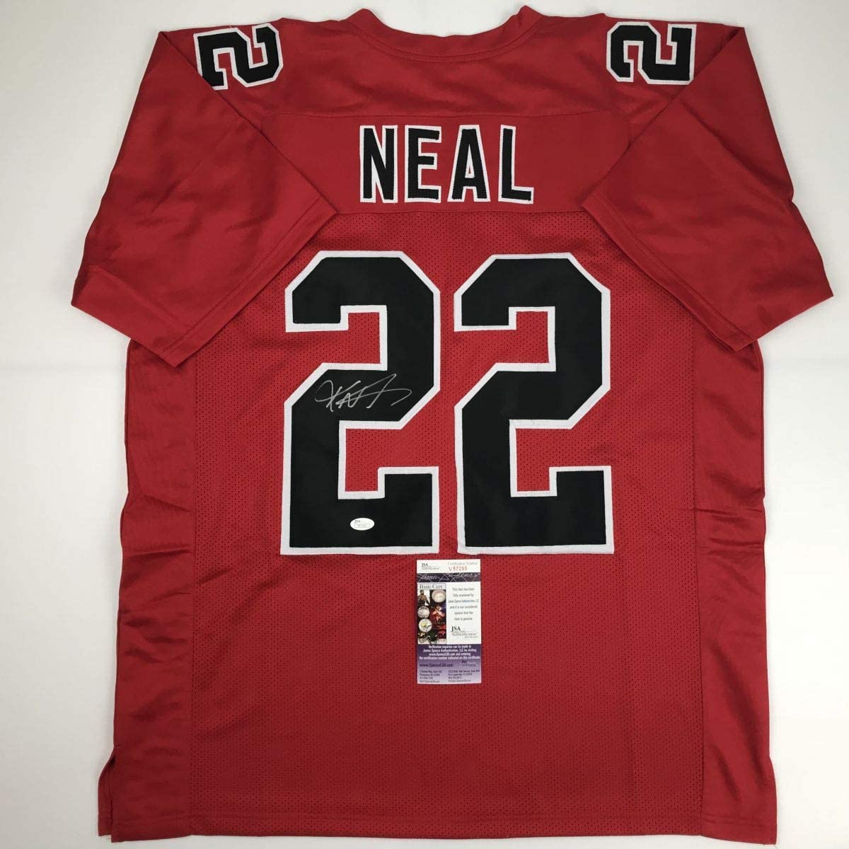 Autographed/Signed Keanu Neal Atlanta Color Rush Football Jersey JSA COA