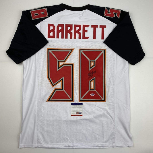 Autographed/Signed Shaquil Barrett Tampa Bay White Football Jersey PSA/DNA COA