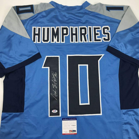 Autographed/Signed Adam Humphries Tennessee Powder Blue Football Jersey PSA/DNA COA