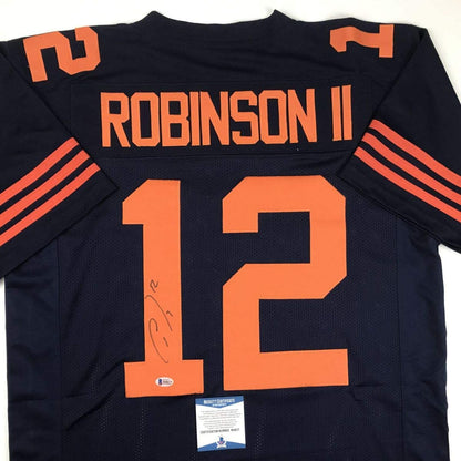 Autographed/Signed Allen Robinson II Chicago Retro Blue Football Jersey Beckett BAS COA