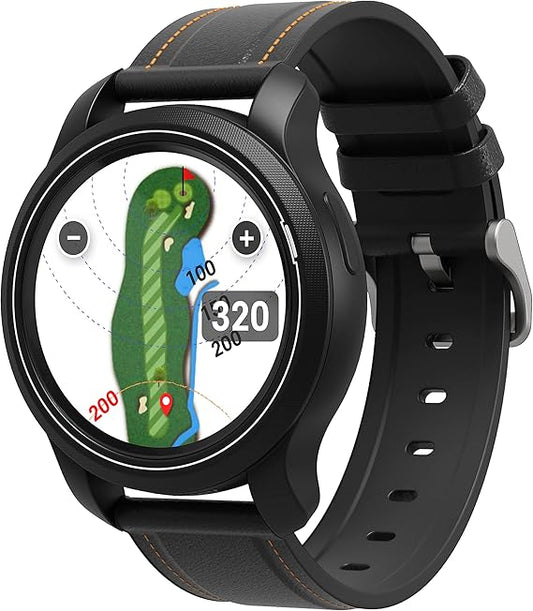 GOLFBUDDY Aim W12 Golf GPS Watch, Premium Full Color Touchscreen, Preloaded with 40, 000 Worldwide Courses, Hole Preview, Green Undulation, IPX7 Waterproof, Easy-to-use Golf Watch