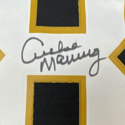 Autographed/Signed Archie Manning New Orleans Saints Authentic Mitchell & Ness Black Football Jersey Fanatics COA