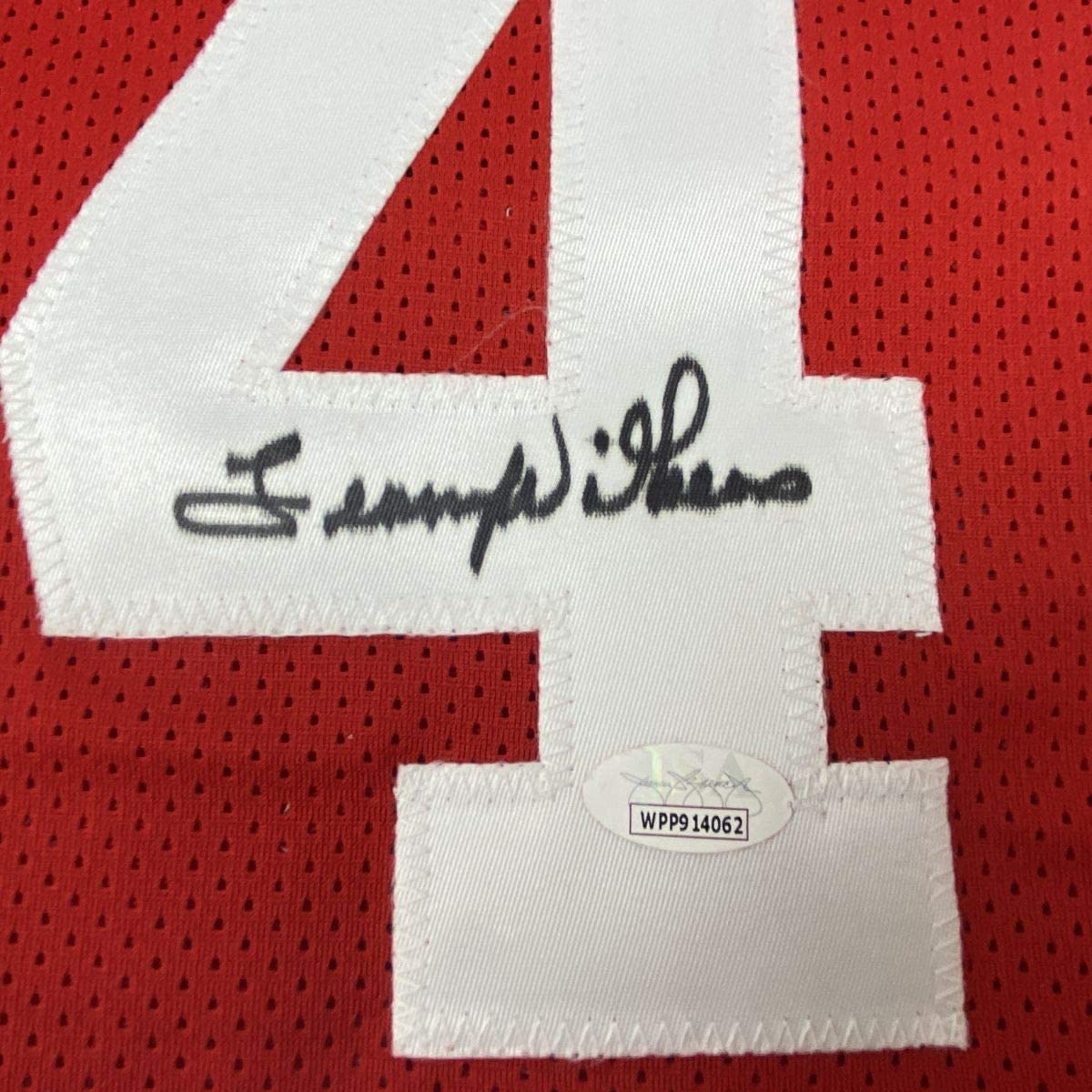 Autographed/Signed Lenny Wilkens St. Louis Red Basketball Jersey JSA COA