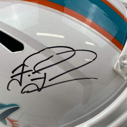 Autographed/Signed Tua Tagovailoa Miami Dolphins Full Size FS F/S Replica Football Helmet Fanatics COA