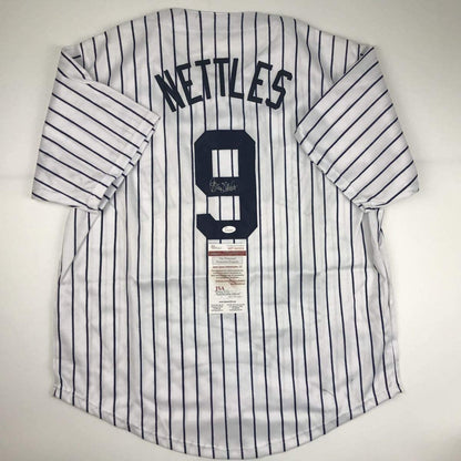 Autographed/Signed Graig Nettles New York Pinstripe Baseball Jersey JSA COA