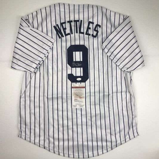 Autographed/Signed Graig Nettles New York Pinstripe Baseball Jersey JSA COA