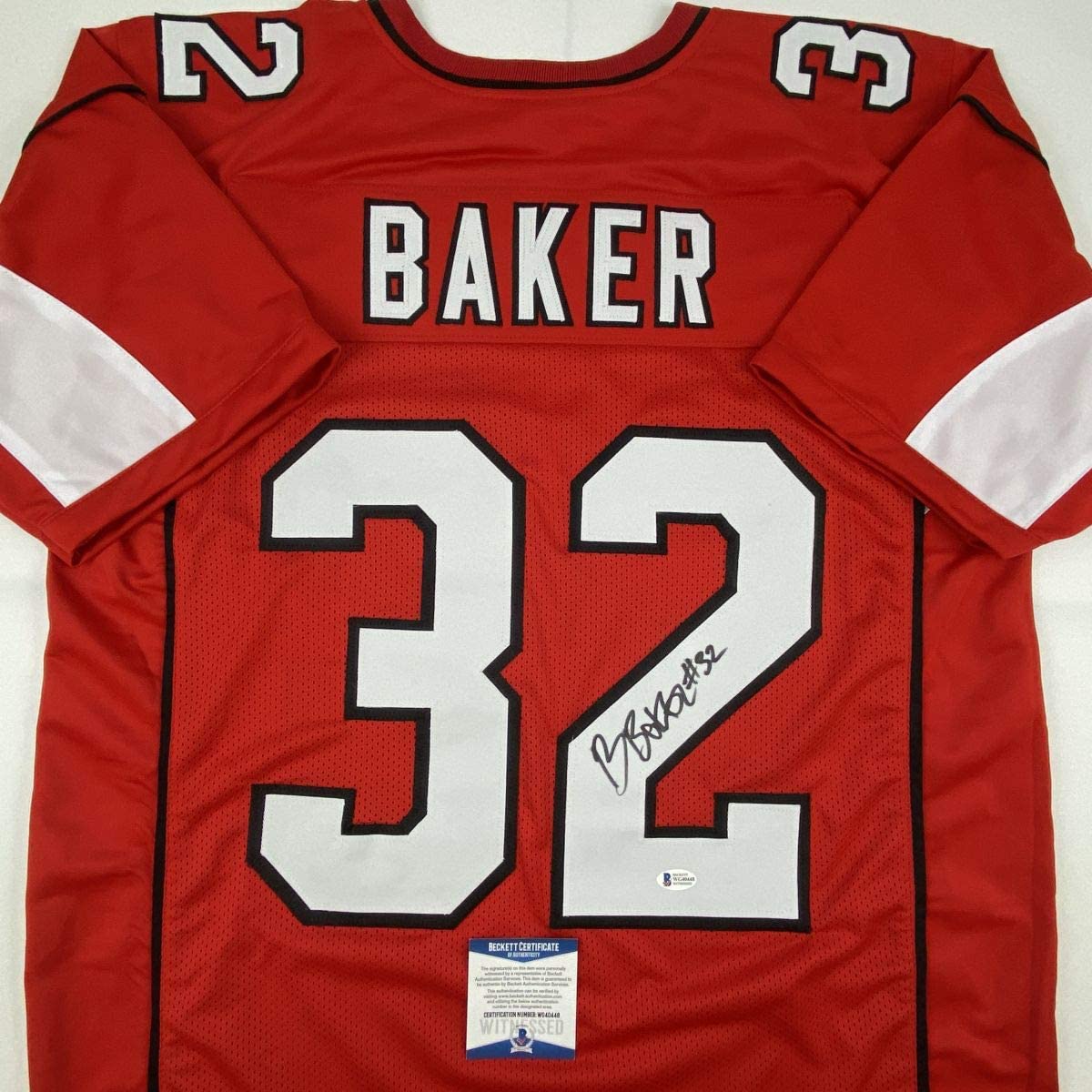 Autographed/Signed Budda Baker Arizona Red Football Jersey Beckett BAS COA