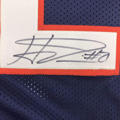 Autographed/Signed Haha Ha Ha Clinton-Dix Chicago Blue Football Jersey JSA COA