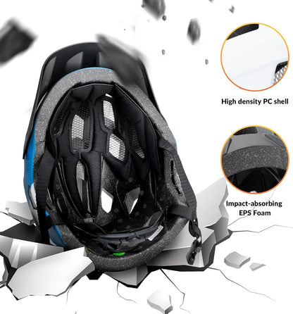 ROCKBROS Kids Full Face Bike Helmet Ages 5-14 Anti-Collision Detachable Chin