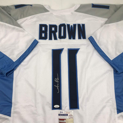 Autographed/Signed AJ A.J. Brown Tennessee White Football Jersey JSA COA