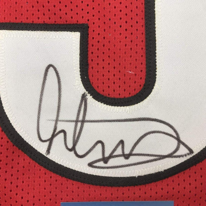 Framed Autographed/Signed Todd Gurley 35x39 Georgia Red College Football Jersey Beckett BAS COA