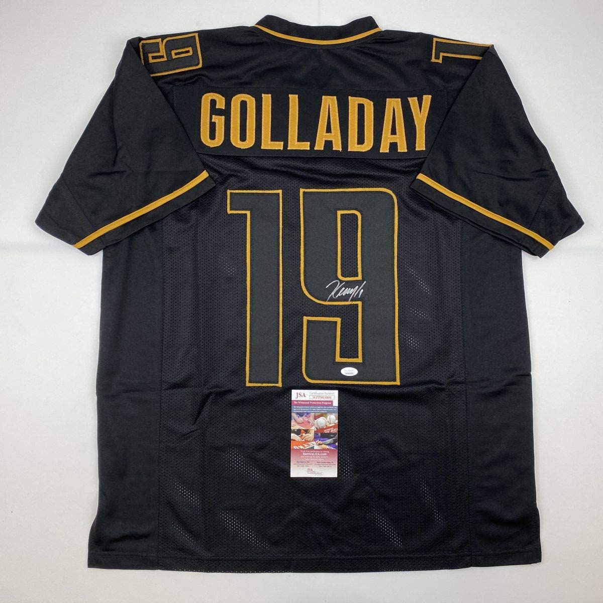 Autographed/Signed Kenny Golladay Detroit Black Football Jersey JSA COA #2