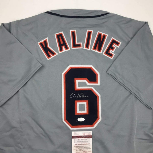 Autographed/Signed Al Kaline Detroit Grey Baseball Jersey JSA COA