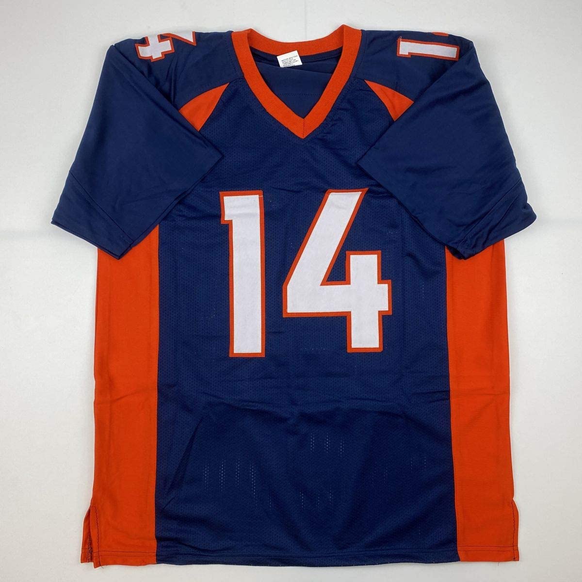 Autographed/Signed Courtland Sutton Denver Blue Football Jersey PSA/DNA COA