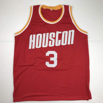 Autographed/Signed Steve Francis Houston Red Basketball Jersey PSA/DNA COA