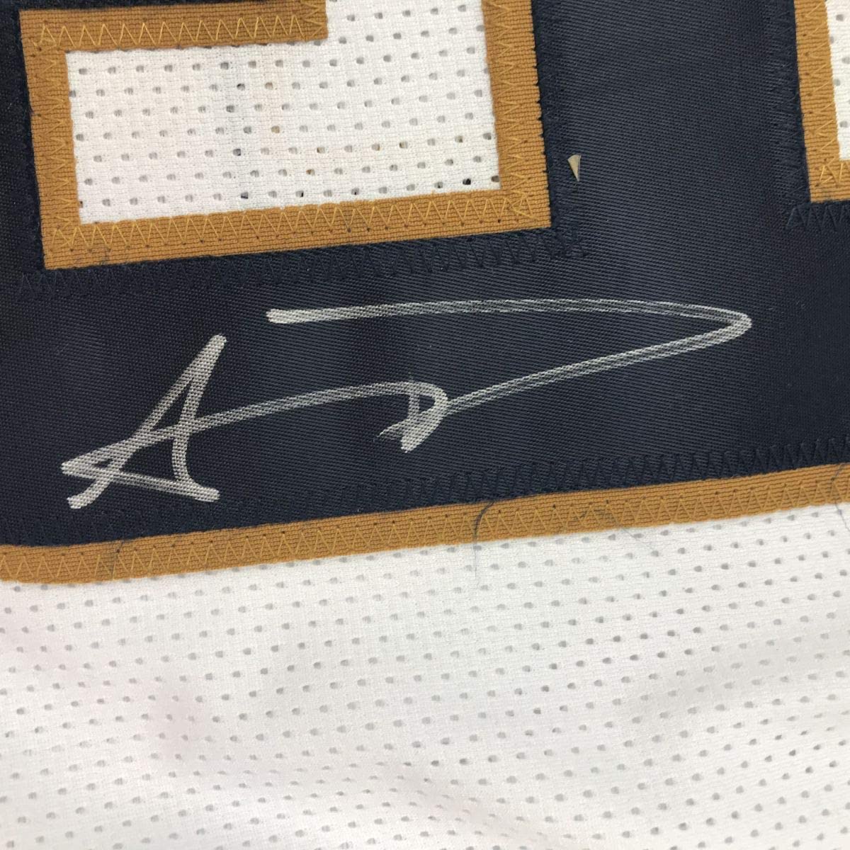 Autographed/Signed Aaron Donald Los Angeles LA White Football Jersey PSA/DNA COA