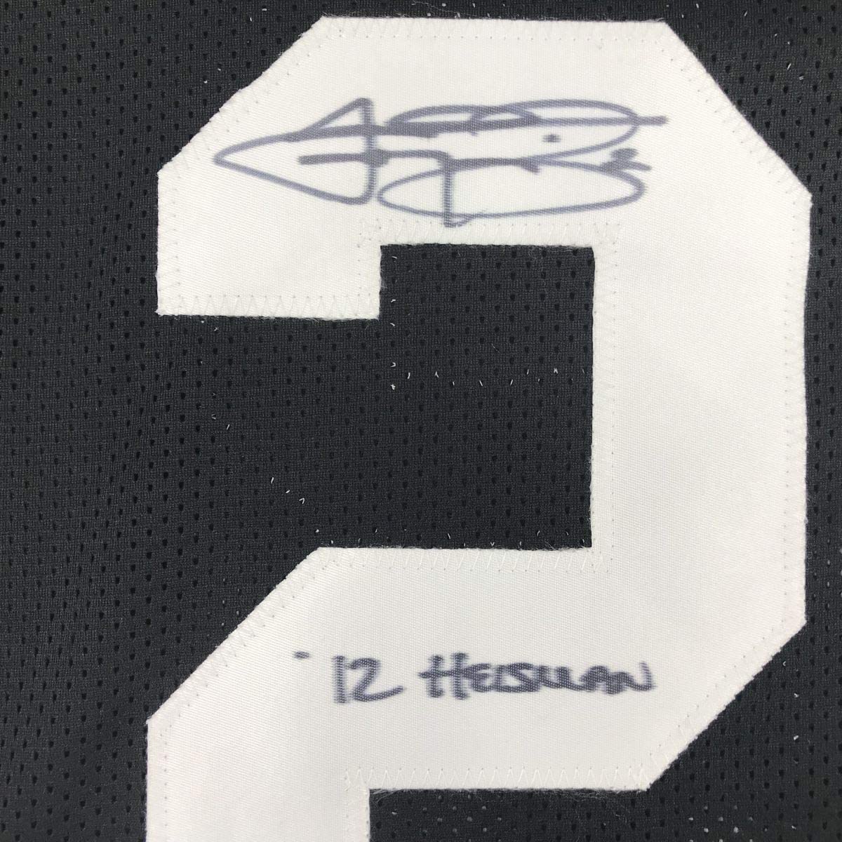 Autographed/Signed Johnny Manziel 12 Heisman Texas A&M Black College Football Jersey JSA COA