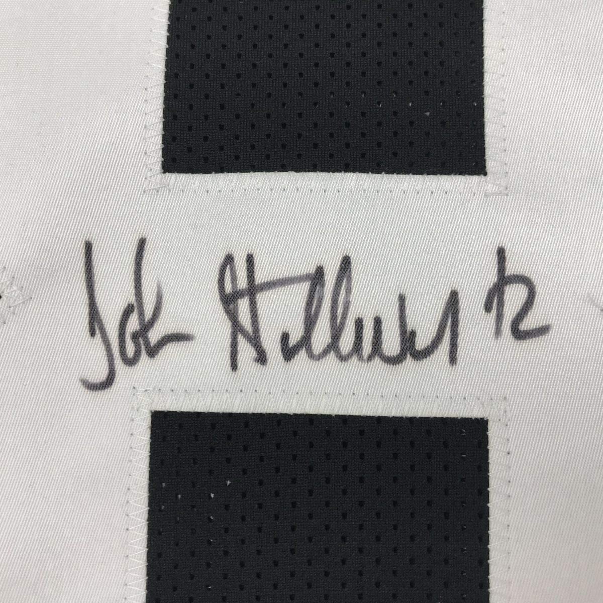 Autographed/Signed John Stallworth Pittsburgh Black Football Jersey JSA COA
