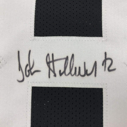 Autographed/Signed John Stallworth Pittsburgh Black Football Jersey JSA COA