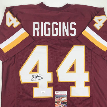 Autographed/Signed John Riggins Washington Burgundy Football Jersey JSA COA