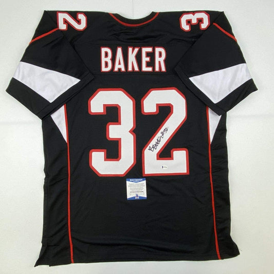 Autographed/Signed Budda Baker Arizona Black Football Jersey Beckett BAS COA