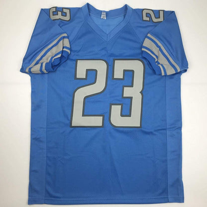 Autographed/Signed Darius Slay Jr. Big Play Detroit Blue Football Jersey JSA COA