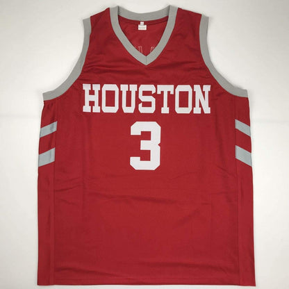 Autographed/Signed Chris Paul Houston Red Basketball Jersey PSA/DNA COA