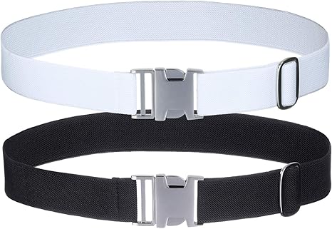 AWAYTR Kids Toddler Belt for Boy - 2 Pack Easy to Use Zinc Alloy Buckle Belts for 2-12 Boys and Girls