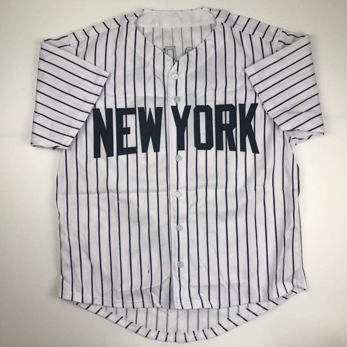Autographed/Signed Gleyber Torres New York Pinstripe Baseball Jersey Beckett BAS COA