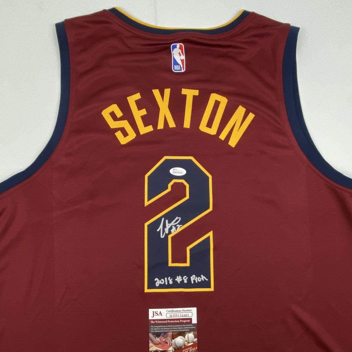 Autographed/Signed Collin Sexton Cleveland Cavaliers Red Basketball Fanatics Jersey JSA COA