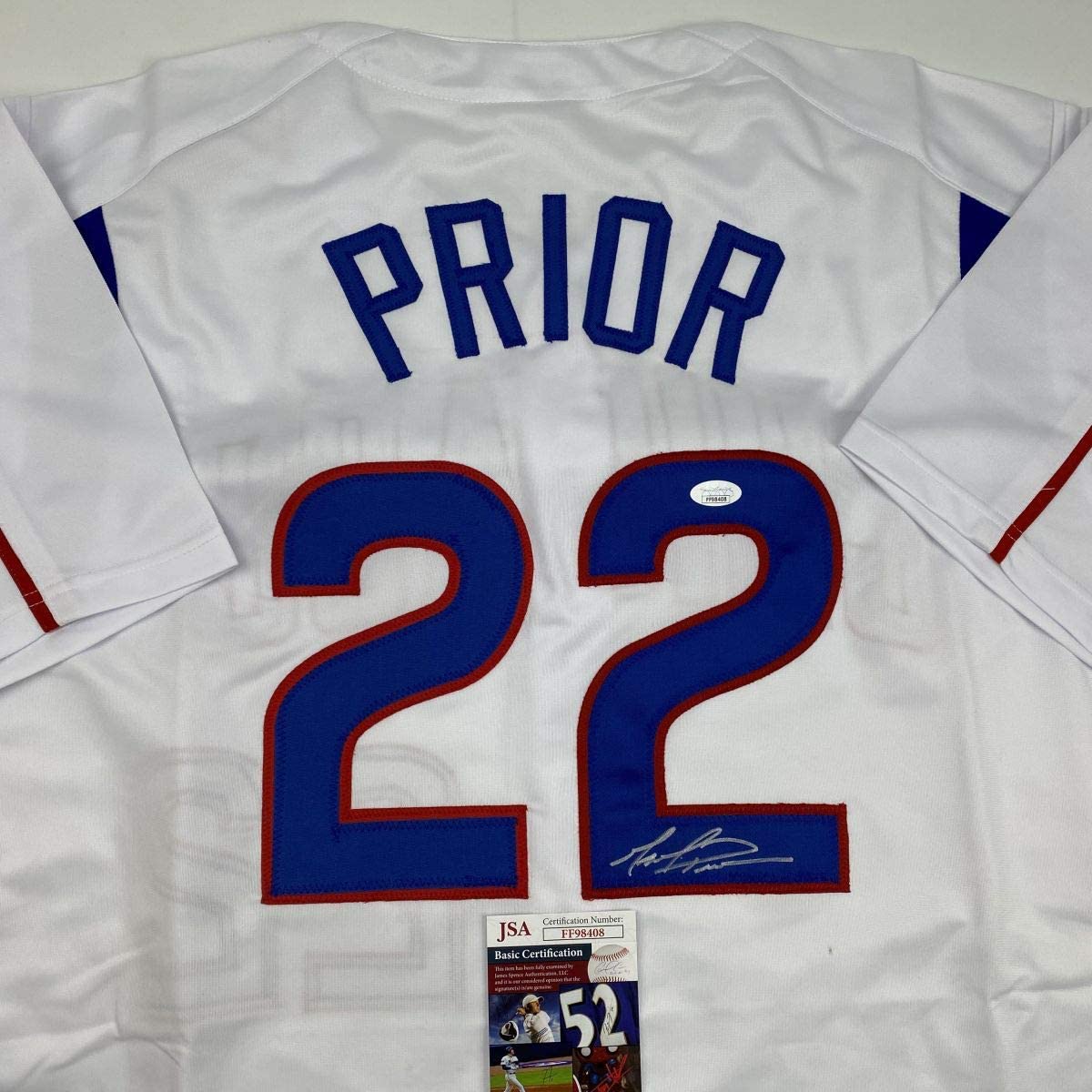 Autographed/Signed Mark Prior Chicago White Baseball Jersey JSA COA