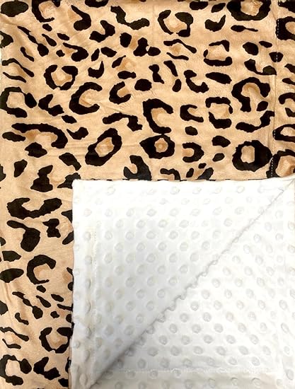 Baby Blanket for Girls Boys Leopard Minky Super Soft Double Layer Receiving Blanket with Dotted Backing for Newborn Nursery Stroller Receiving Toddlers Crib Bedding Blankets 30x40 Inch (Leopard)