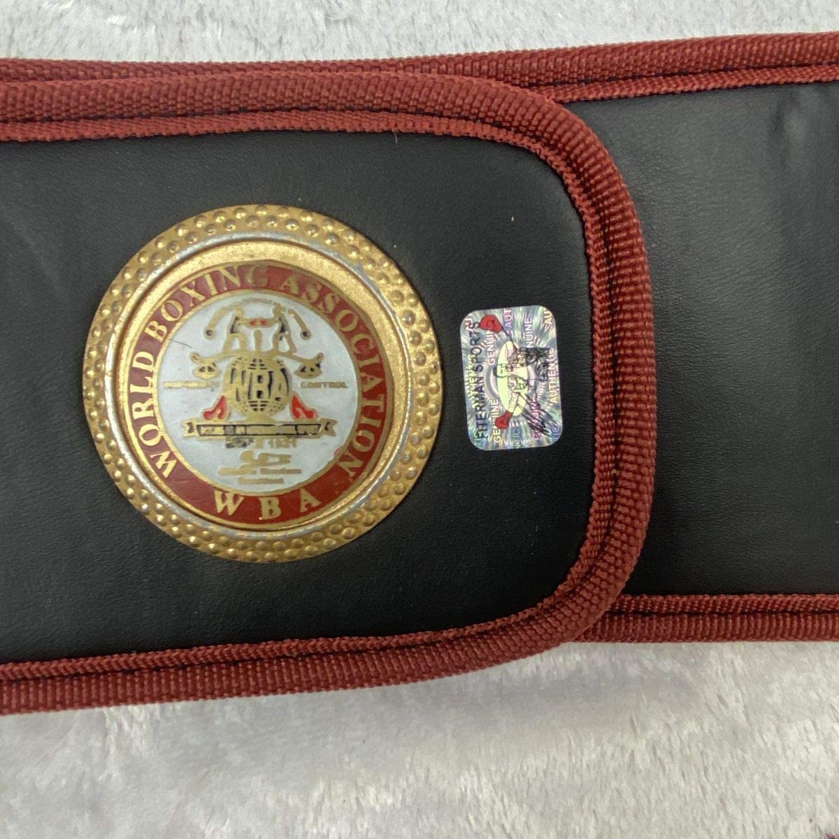 Autographed/Signed Mike Tyson WBA Black Boxing Replica Championship Belt Athlete Hologram COA