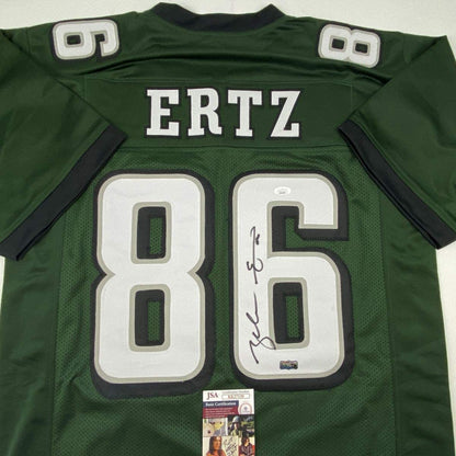 Autographed/Signed Zach Ertz Philadelphia Green Football Jersey JSA COA