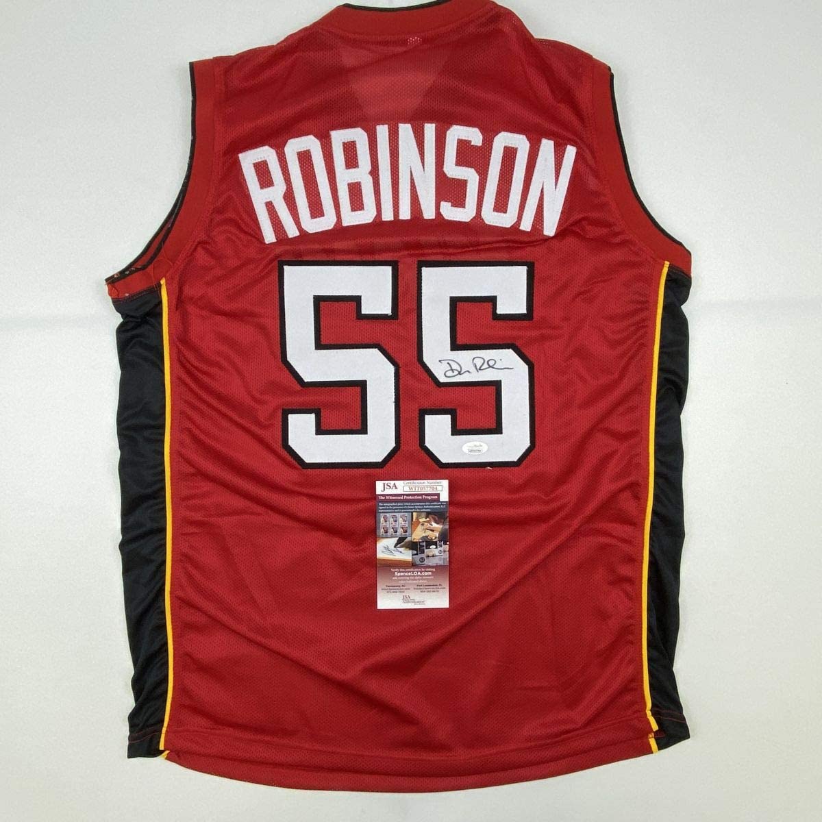 Autographed/Signed Duncan Robinson Miami Red Basketball Jersey JSA COA