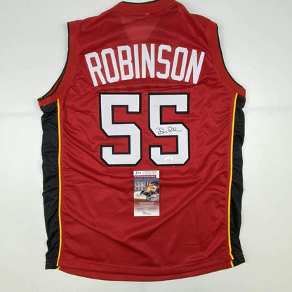 Autographed/Signed Duncan Robinson Miami Red Basketball Jersey JSA COA