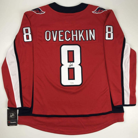 Autographed/Signed Alexander Alex Ovechkin Washington Capitals Red Hockey Jersey Fanatics COA