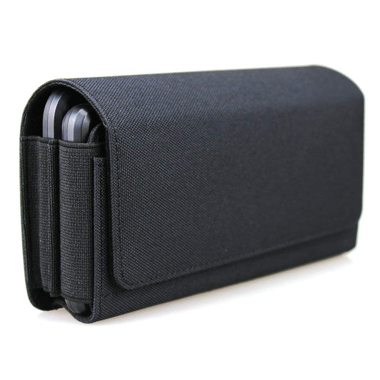 aubaddy Dual Phone Holster Pouch Case for 2 Phones, Double Decker Belt Clip Case for All iPhone (16 15 14 13 12 11) Pro Max/Plus, Samsung Galaxy (S23 S22 S21 S20) Ultra/Plus/Fe (Large)