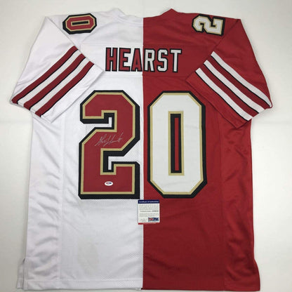 Autographed/Signed Garrison Hearst San Francisco Split Football Jersey PSA/DNA COA