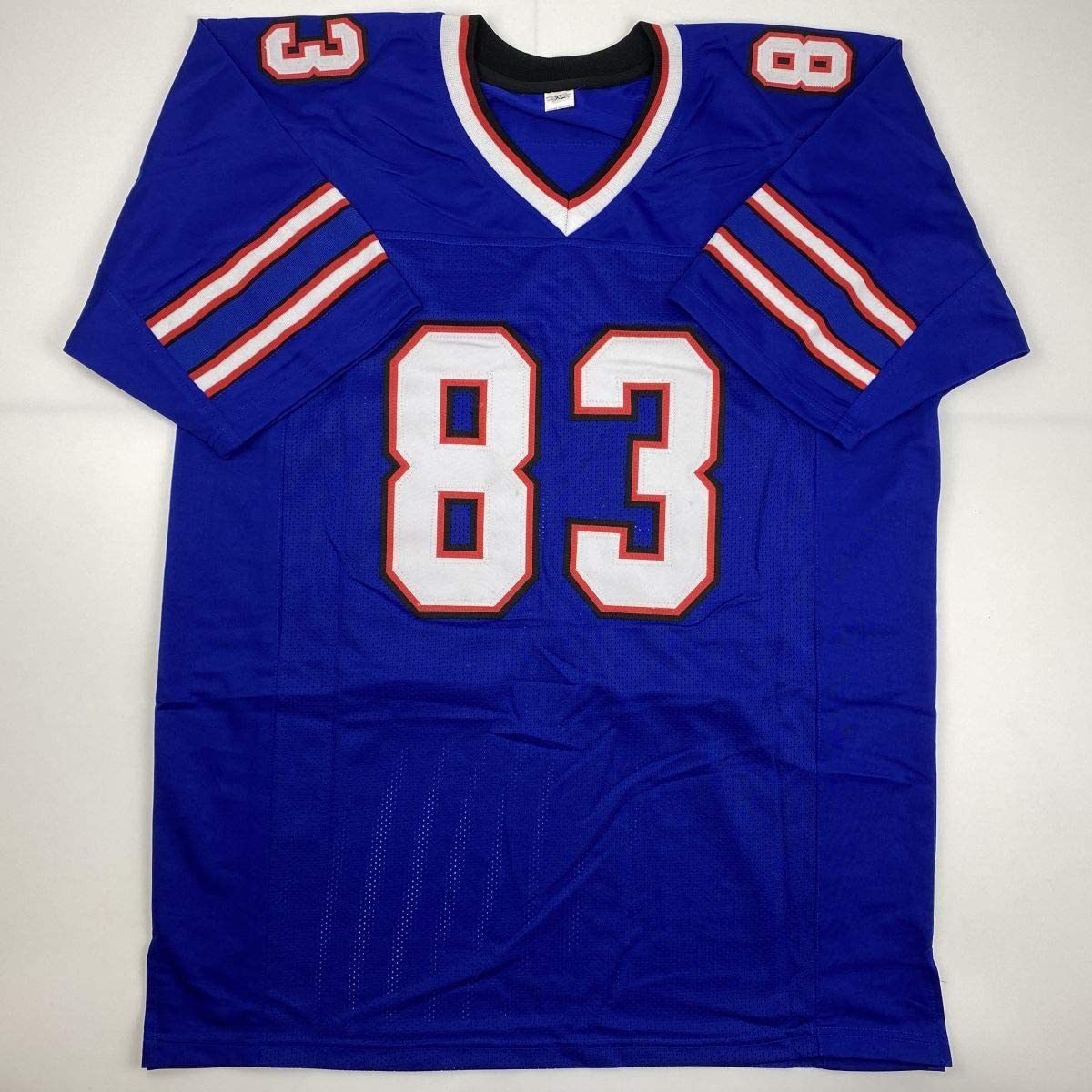 Autographed/Signed Andre Reed HOF 14 Buffalo Blue Football Jersey JSA COA